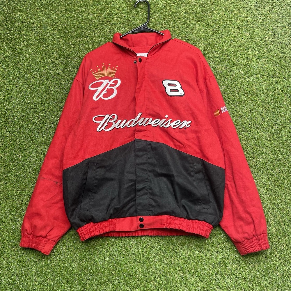NASCAR Budweiser Dale Earnhardt Jacket Mens Medium Chase Authentics Racing 90s